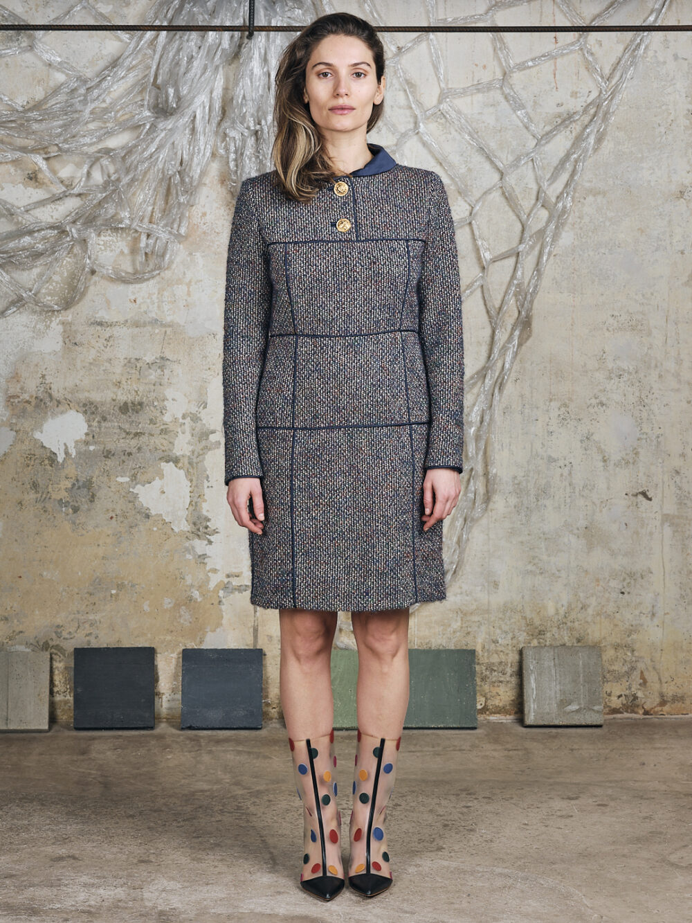 Rochas tweed Kleid