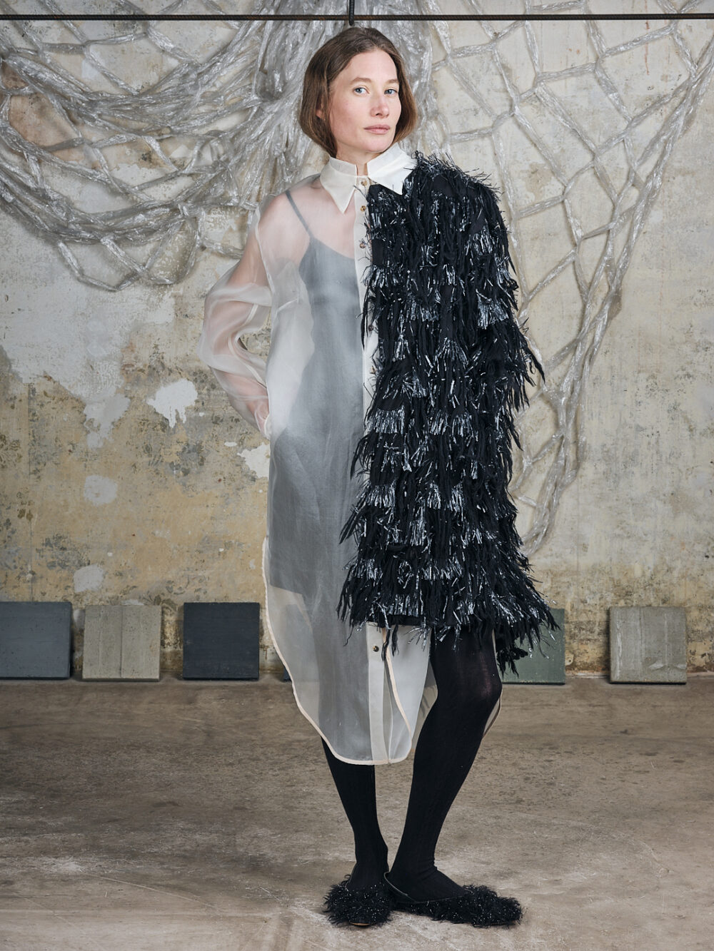 Seiden-Organza Hemdkleid