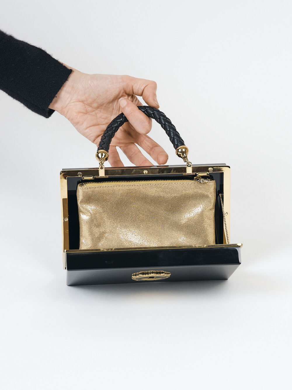 Charlotte Olympia Plexi Clutch mit goldenem Schlüsselloch – Bild 5
