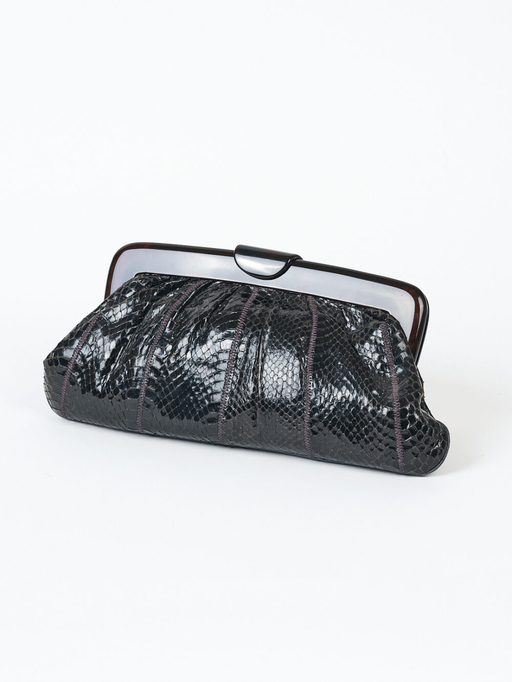 Schlangenleder Lack Clutch
