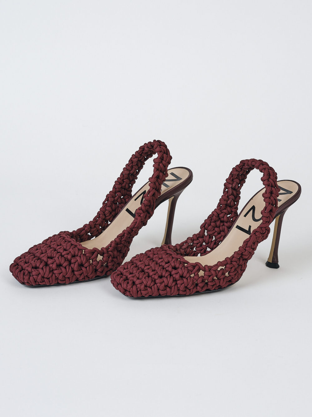 No21 gestrickte Slingback High Heels